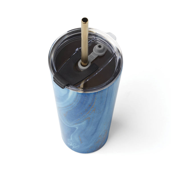 Lenox Cambridge 24 Oz Blue Geo Insulated Tumblers, Set of 2 NO COLOR METAL EWG9BLCB2DS