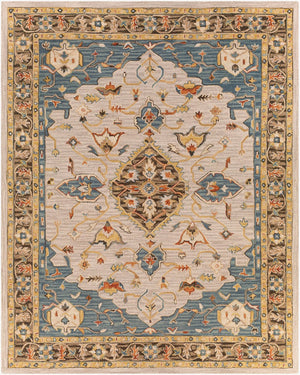 Livabliss Artemis Hand Tufted Wool Area Rug Arts and Crafts Style for Bedroom or Entryway Deep Teal, Dust 8' x 10' AES2301-810