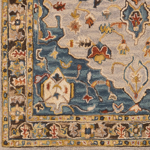 Livabliss Artemis Hand Tufted Wool Area Rug Arts and Crafts Style for Bedroom or Entryway Deep Teal, Dust 4' x 6' AES2301-46