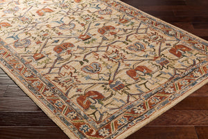 Surya Artemis Handmade 2' X 3' Wool Rug - Timeless Elegance, Low Pile Comfort, Perfect For Any Space! Rust Wool Aes2302-23