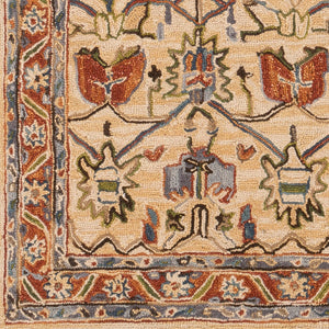 Surya Artemis Handmade 2' X 3' Wool Rug - Timeless Elegance, Low Pile Comfort, Perfect For Any Space! Rust Wool Aes2302-23