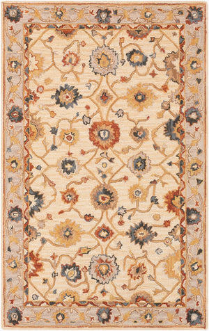 Surya Artemis Handmade 2' X 3' Wool Rug - Timeless Elegance, Low Pile Comfort, Perfect For Any Space! Gray Wool Aes2306-23