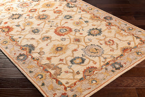 Surya Artemis Handmade 2' X 3' Wool Rug - Timeless Elegance, Low Pile Comfort, Perfect For Any Space! Gray Wool Aes2306-23