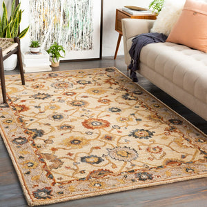 Surya Artemis Handmade 2' X 3' Wool Rug - Timeless Elegance, Low Pile Comfort, Perfect For Any Space! Gray Wool Aes2306-23