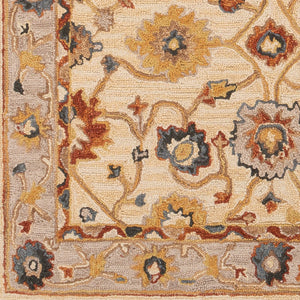 Surya Artemis Handmade 2' X 3' Wool Rug - Timeless Elegance, Low Pile Comfort, Perfect For Any Space! Gray Wool Aes2306-23