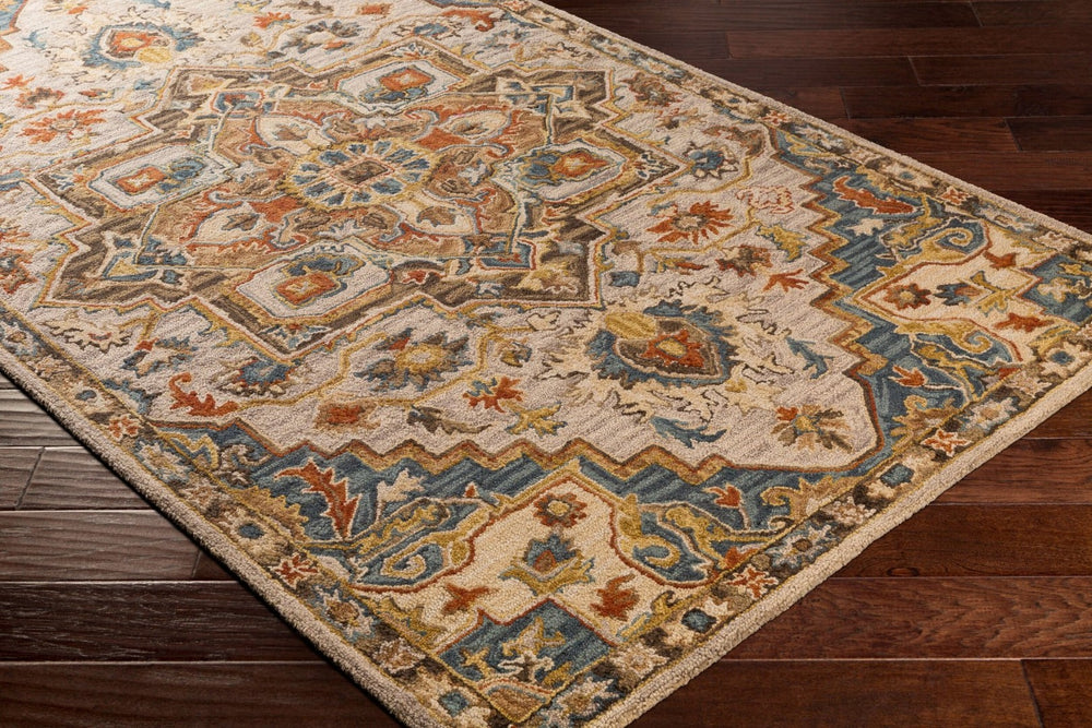 Livabliss Artemis Hand Tufted Wool Area Rug Traditional Pattern for Entryway or Bedside Accent Rust, Blue 8' x 10' AES2311-810