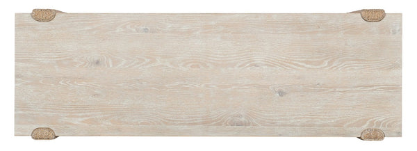 Hooker Furniture Commerce Seaside Buffet With Oak Veneers, Rope-Wrapped Legs, Creamy Interior & Soft-Close Doors 7228-75013-80