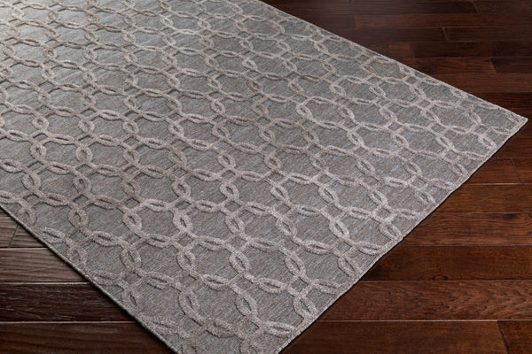Surya Arete Hand Knotted Geometric Area Rug Viscose Blend Low Pile Entryway Accent AET1002-23