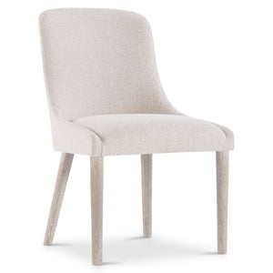 Bernhardt Bernhardt Antibes Side Chair With Rounded Back, Upholstered Comfort & Roz Wood Legs, Rustic-Modern Appeal 350545