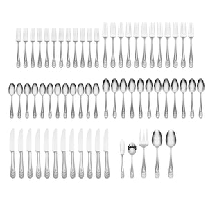 Lenox Holiday 65-Piece Flatware Set Metallic, STAINLESS METAL 896753