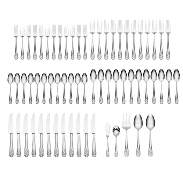 Lenox Holiday 65-Piece Flatware Set Metallic, STAINLESS METAL 896753
