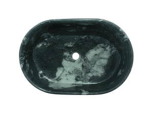 English Elm Green Natural Marble Vessel Sink - Polished Elegance For A Luxurious Bathroom Oasis, 23.6X15.7 Inches W1696P333275