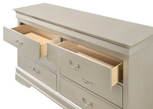 English Elm Louisphillipe G02103-D Dresser In Silver Champagne - Elegant Storage Solution For Modern Bedrooms B078107839