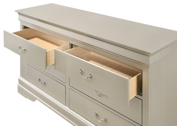 English Elm Louisphillipe G02103-D Dresser In Silver Champagne - Elegant Storage Solution For Modern Bedrooms B078107839
