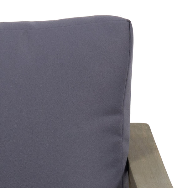 English Elm Christopher Knight Home® - 4 Acacia Outdoor Seating Set Dark Grey Cushions – 4-Person Slat Panel Sled Design, Water-Resistent 69678.00GDGRY-2_70137.00GDGRY