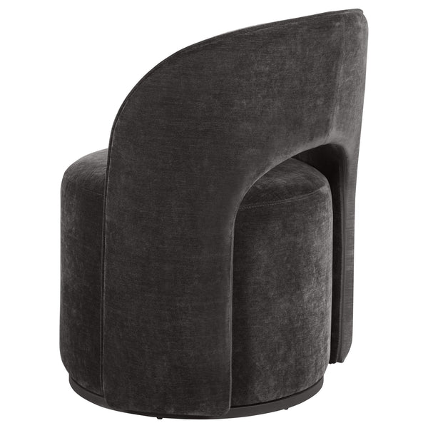 English Elm Quinto Velvet Swivel Chair with Sculpted Arch Back for Modern Living Spaces B062P441427