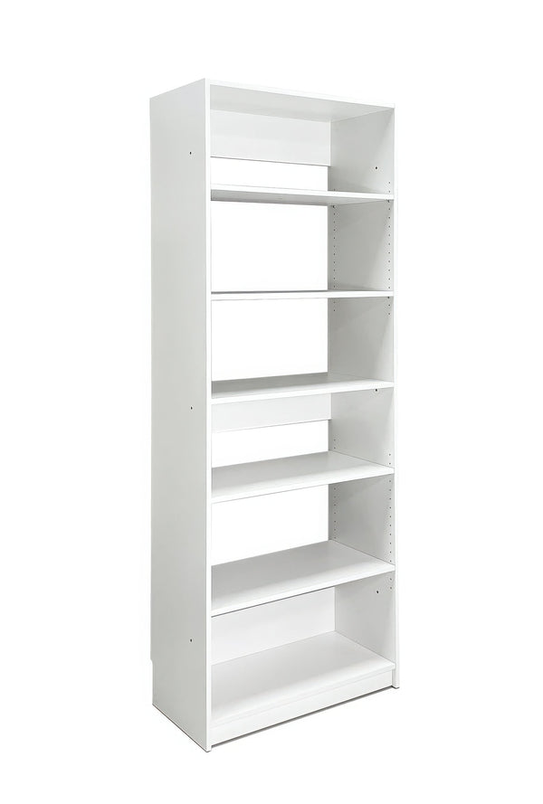 English Elm Prosper 32" White Wood Walk-In Closet System with Freestanding Design, Oak Finish, Durable Melamine Storage B040P407431