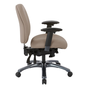 OSP Home Furnishings Multi-function Ergonomic Mid Back Office Chair with Lumbar Support and Titanium Base Stratus 8512-R103