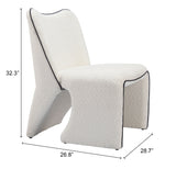 Novo Accent Chair Ivory 110201 Zuo Modern