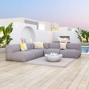 Luanda Corner Chair Gray 704002 Zuo Modern