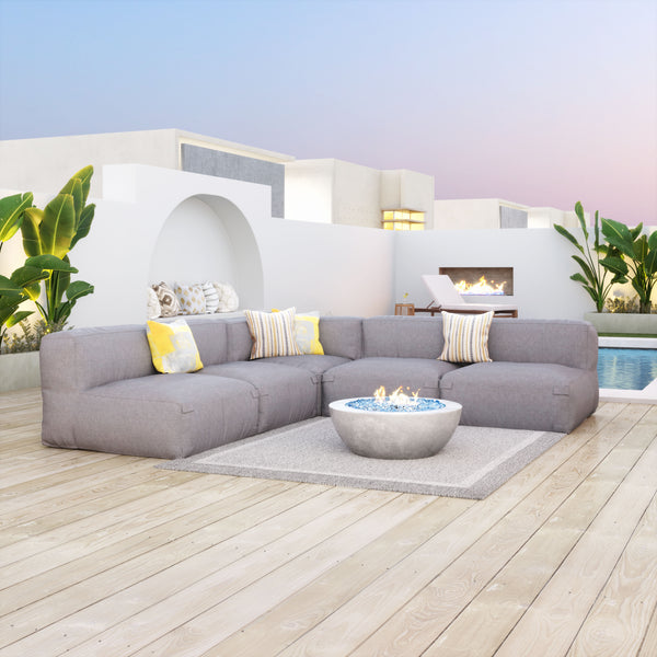 Luanda Corner Chair Gray 704002 Zuo Modern