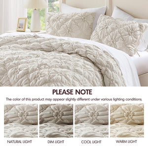 English Elm 3PCS King Comforter Set with Plush Microfiber Fill, Oversized 102"x88" Comforter and Shams Ivory 16.93 L x 12.99 W x 7.87 H B035P366533