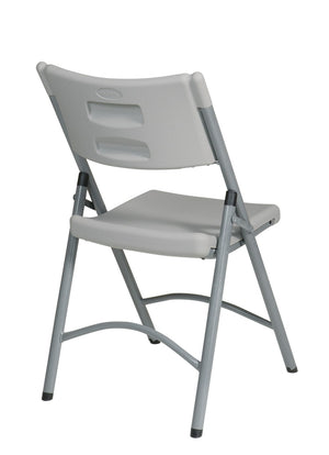 OSP Home Furnishings Resin Chair with Steel Frame Lightweight Contoured Seat for Indoor Outdoor Events PC-03
