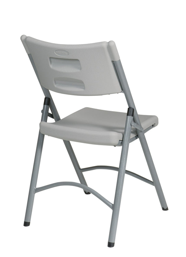 OSP Home Furnishings Resin Chair with Steel Frame Lightweight Contoured Seat for Indoor Outdoor Events PC-03