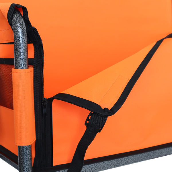 English Elm 3-in-1 Folding Wagon with Convertible Bench Seat Steel Frame 500lb All Terrain Orange W2932P390465
