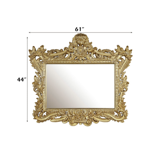 English Elm Bernadette Gold Mirror - Transitional MDF & Resin Frame, Sleek Assembled Wall Mirror for Décor B2726P353922