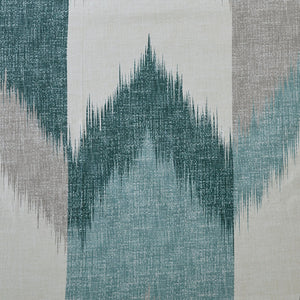 JLA Home INK+IVY - Cotton INK+IVY Alpine Collection Shower Curtain, 72"x72" 200TC Broken Chevron Aqua & Grey Elegance II70-779