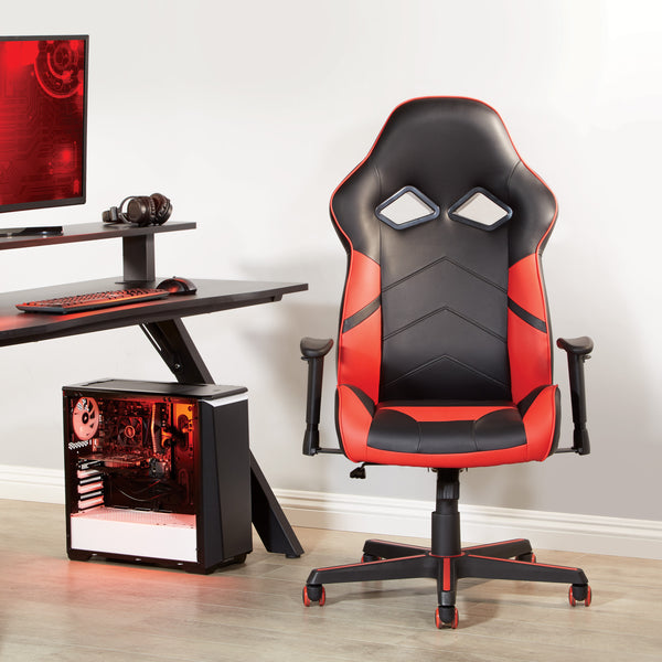 OSP Home Furnishings Vapor Gaming Chair Red/Black