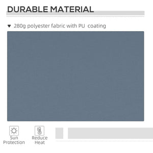 English Elm Outsunny 12' X 10' Manual Crank Retractable Awning - Uv & Water-Resistant Shade For Decks & Patios W2225P174222-GIGA