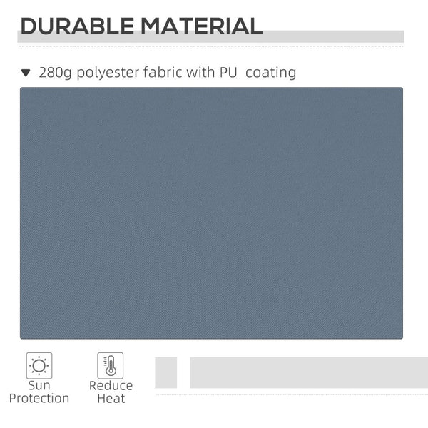English Elm Outsunny 12' X 10' Manual Crank Retractable Awning - Uv & Water-Resistant Shade For Decks & Patios W2225P174222-GIGA