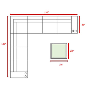 English Elm Stylish Rattan Wicker 10-Piece Outdoor Seating Set With Sunbrella Cushions – Perfect For Entertaining! B120S00021-GIGA