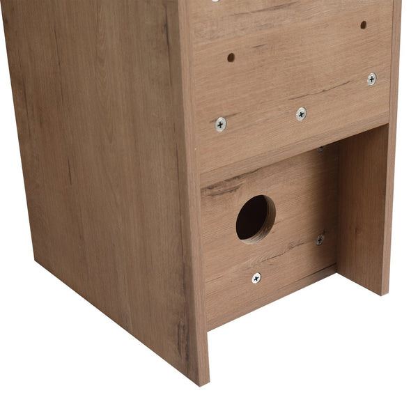 English Elm 52'' Wall-Mounted Vanity with White Ceramic Sink, Soft-Close Door, Plywood Shelves & Rounded Edges Imitative Oak W999S00431