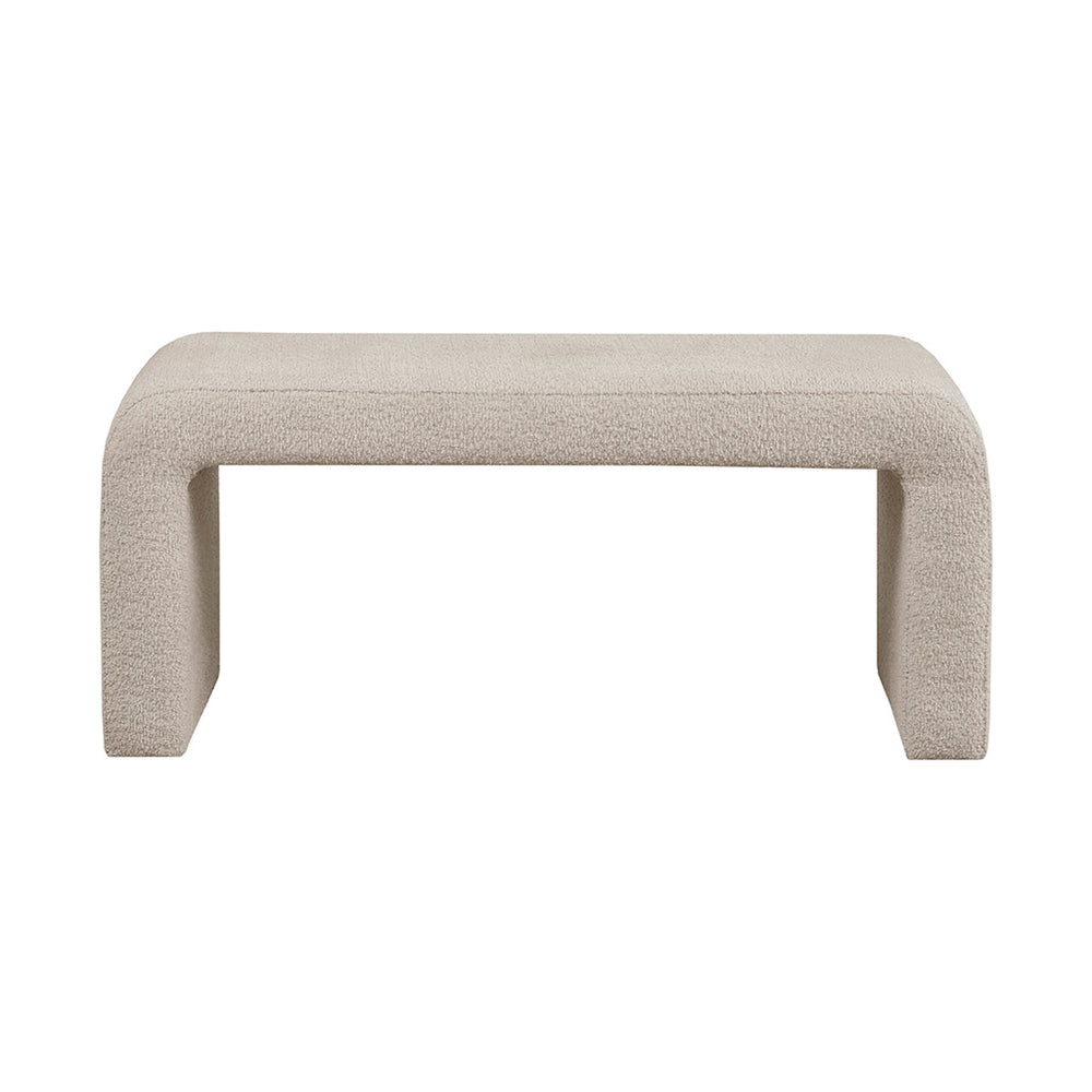 JLA Home INK+IVY - Boucle Modern Waterfall Bench with Rounded Corners, Cushioned Bouclé Upholstery, Fully Assembled II105-0562