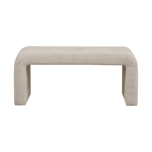 JLA Home INK+IVY - Boucle Modern Waterfall Bench with Rounded Corners, Cushioned Bouclé Upholstery, Fully Assembled II105-0562