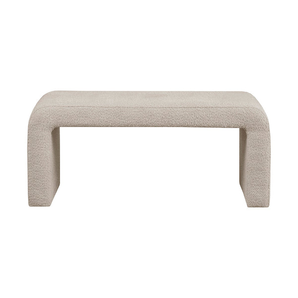 JLA Home INK+IVY - Boucle Modern Waterfall Bench with Rounded Corners, Cushioned Bouclé Upholstery, Fully Assembled II105-0562