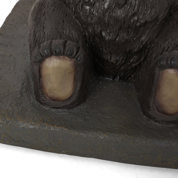 English Elm Christopher Knight Home® - BEAR Umbrella Base Dark Brown Concrete Resin Finish, Handcrafted Lightweight Design, No Assembly Needed 67766.00DBRN