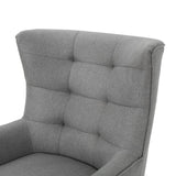 Christopher Knight Home® - Noble House - Tamsin Grey Fabric Mid Century Club Chair