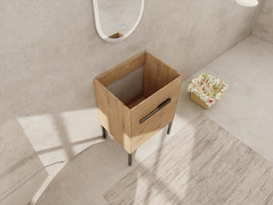 English Elm 24 Dual-Purpose 24" Bathroom Vanity Cabinet with Soft-Close Doors, Adjustable Shelf, Floor or Wall Mount W999104319