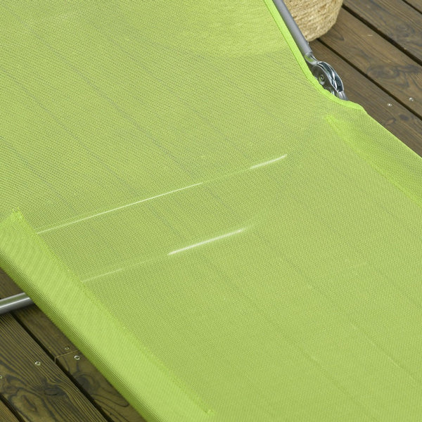 English Elm Outsunny 2 Piece Folding Chaise Lounge Chairs Set, Adjustable Outdoor Pool Loungers With Headrest W2225P174370-GIGA