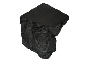 English Elm Accent Table Rock Sculpted Magnesium Oxide Matte Black Indoor Outdoor Side B2710P461685
