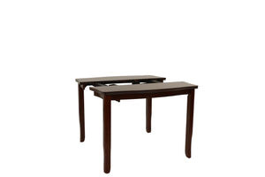 English Elm Modern Counter Height Dining Set with Butterfly Leaf Table Six Tufted Chairs B011S02510