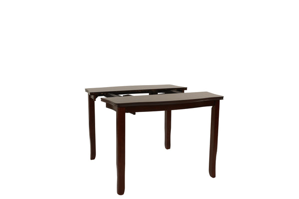 English Elm Modern Counter Height Dining Set with Butterfly Leaf Table Six Tufted Chairs B011S02510