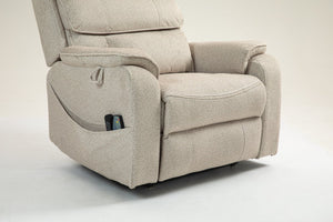 English Elm Lounge Electric Lift Chair – 180° Recline, Dual Remotes, Storage Pockets, Ideal For Elderly Comfort W547S00056