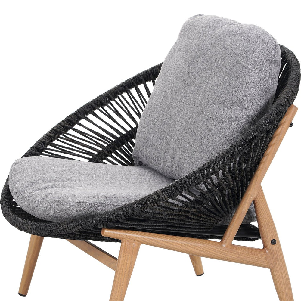 English Elm Christopher Knight Home® - Cyril Outdoor Papasan Lounge Chair - Dark Grey Wicker With Plush Cushion, Weather-Resistant Comfort N775P290578G