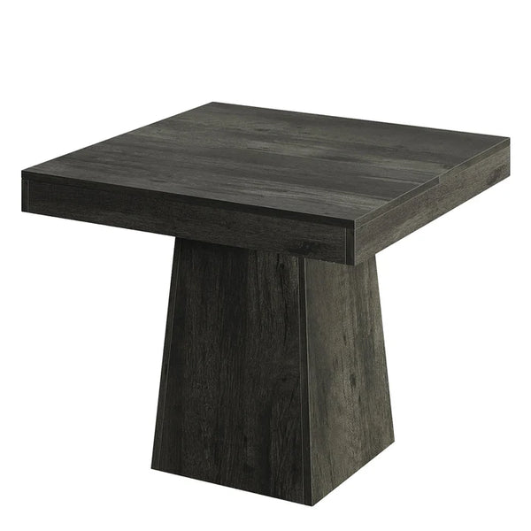 English Elm Stylish Round Coffee Table with Engineered Wood Top and Open Metal Base for Living Rooms T3971P452599