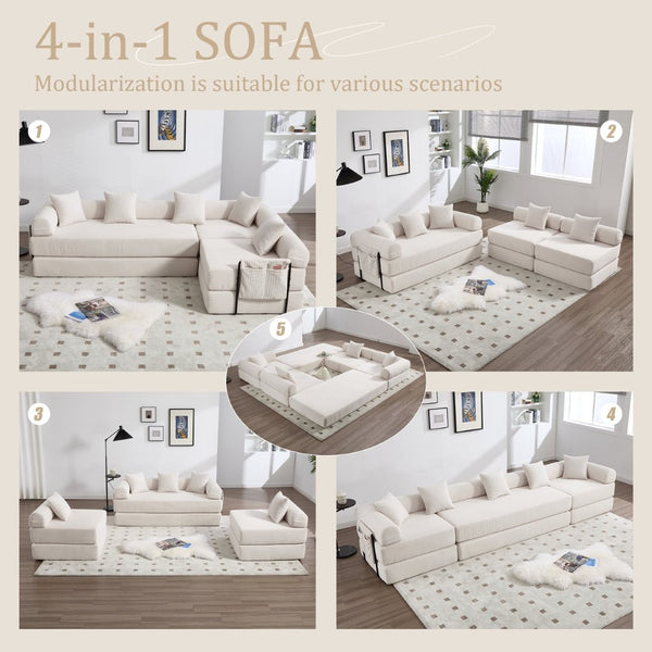 English Elm United We Win Convertible Sofa Bed – Soft Corduroy, Memory Foam Comfort For Dorms & Guest Rooms W1568S00254-GIGA
